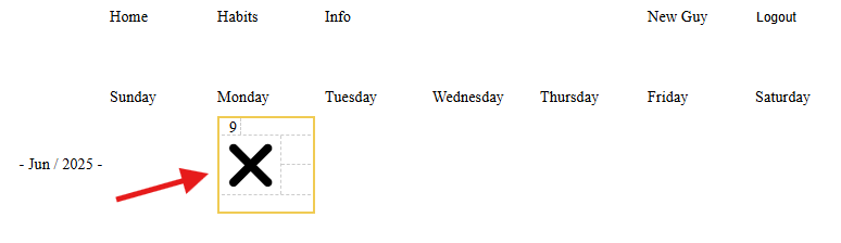 new user points to Habits